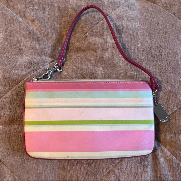 Coach Soho Striped Purse and Matching Wristlet - Picture 11 of 12